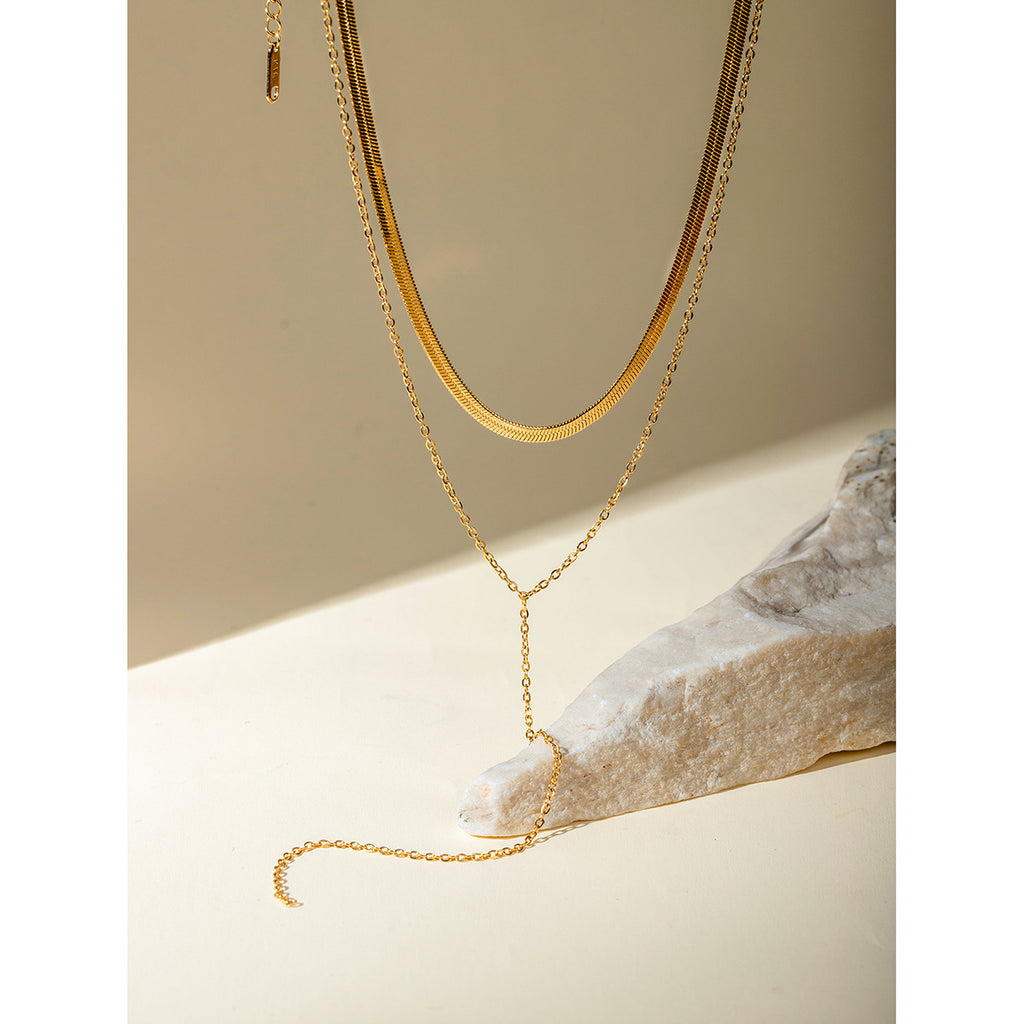 Damen Halskette mit hypoallergenem Edelstahl und zeitlosem Kettendesign Shop Nory