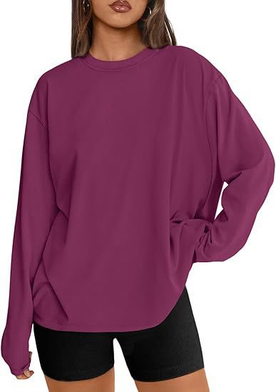 Damen Oversize-Sweatshirt mit Rundhalsausschnitt und verlängertem Saum Shop Nory