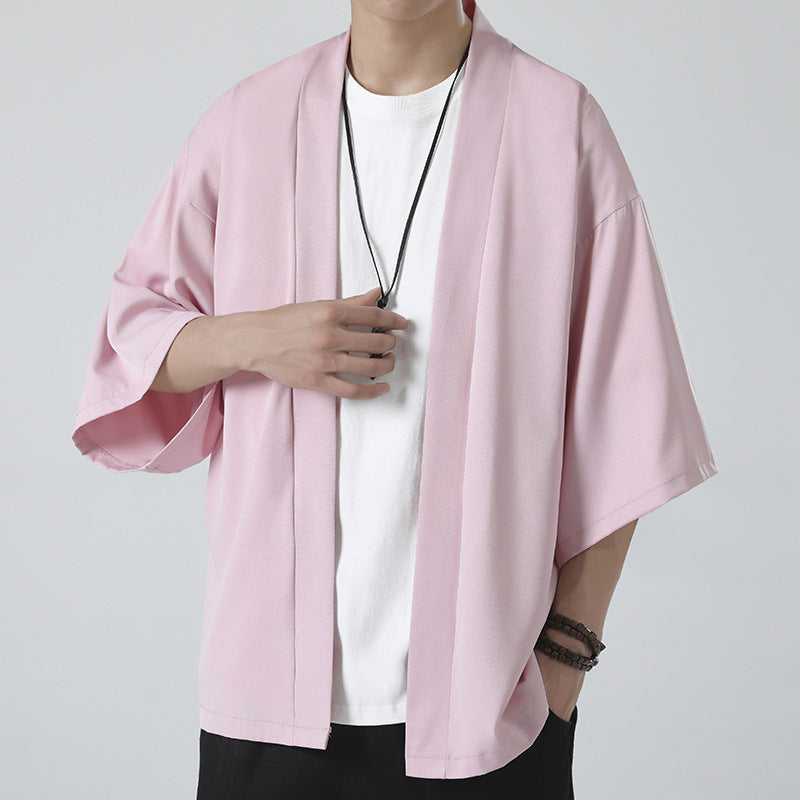 Herren kimonoartige Kurzarmjacke im Oversize-Schnitt Shop Nory