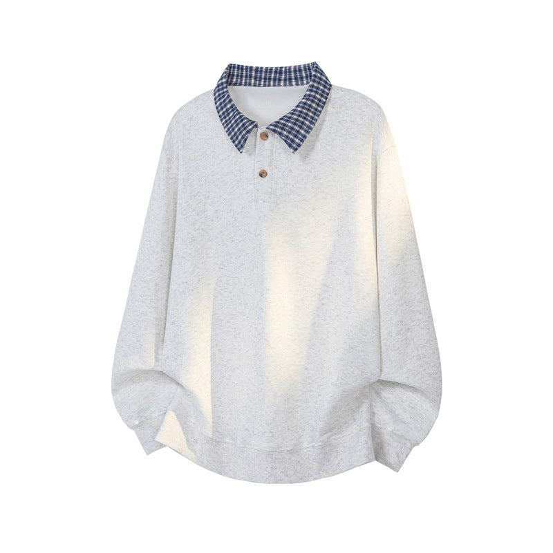 Herren Sportlicher Sweatshirt mit stylish Kragen Shop Nory