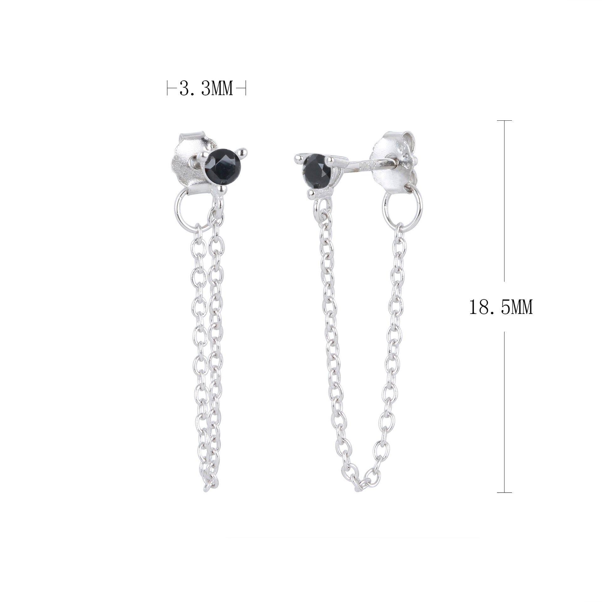 Damen Ohrhänger mit elegantem Kettenanhänger Shop Nory