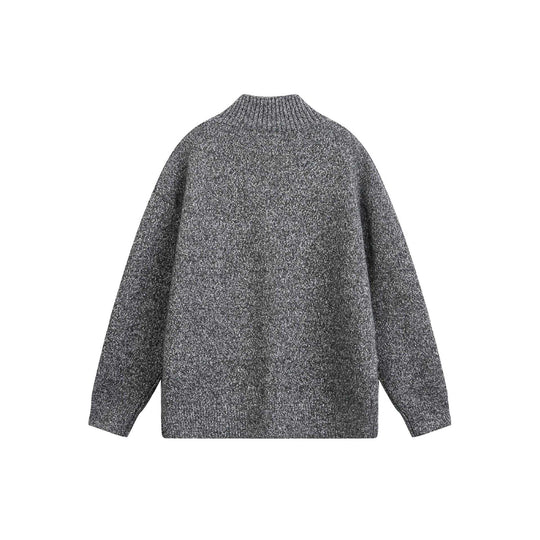 Damen Oversize-Strickjacke mit hochgezogenem Rippkragen und Holzknopfverschluss Shop Nory