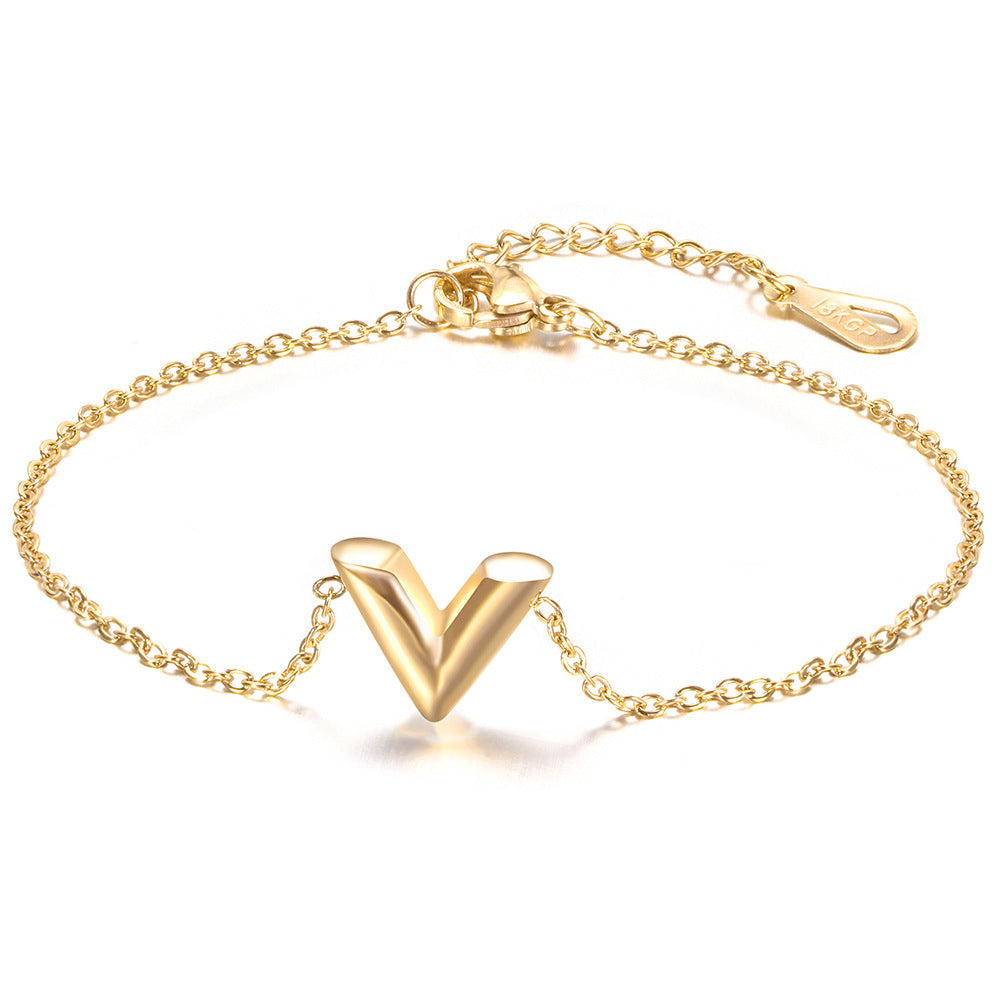 Damen Armband mit V-förmigem Anhänger und verstellbarem Verschluss Shop Nory