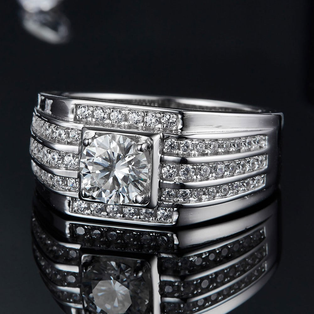 Damen eleganter und funkensprühender Ring mit Zirkon Shop Nory