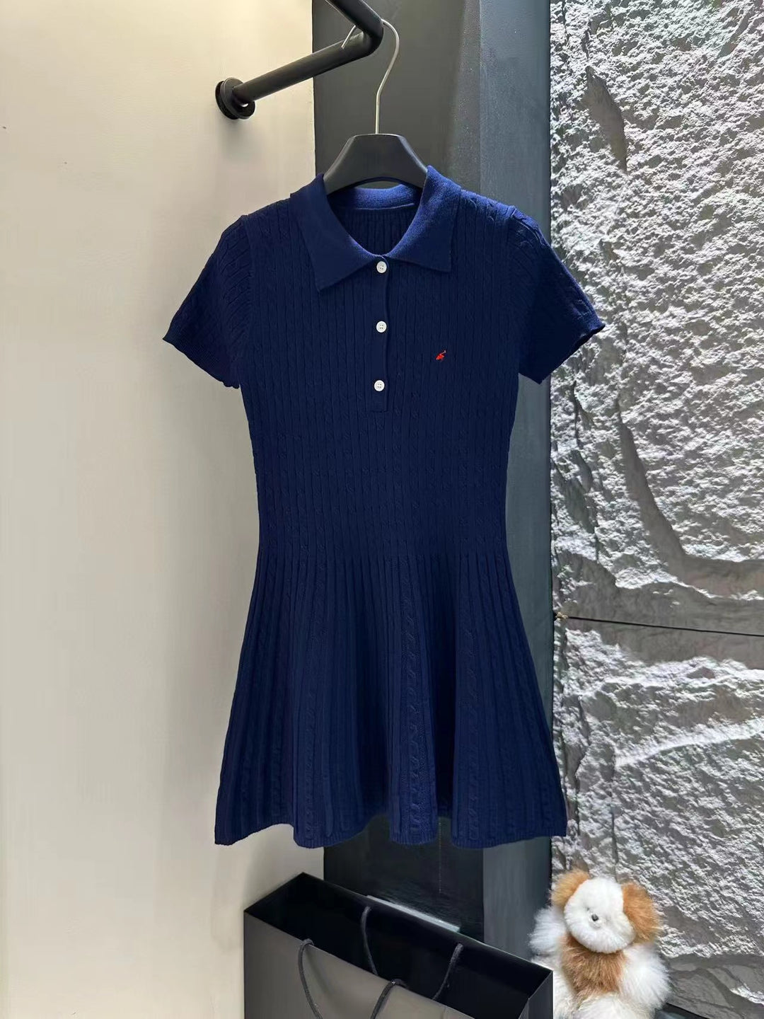 Damen Elegantes Polokleid Shop Nory