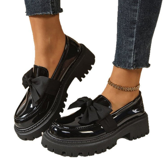 Damen Elegante Slipper mit dekorativer Schleifenverzierung und rutschfester Sohle