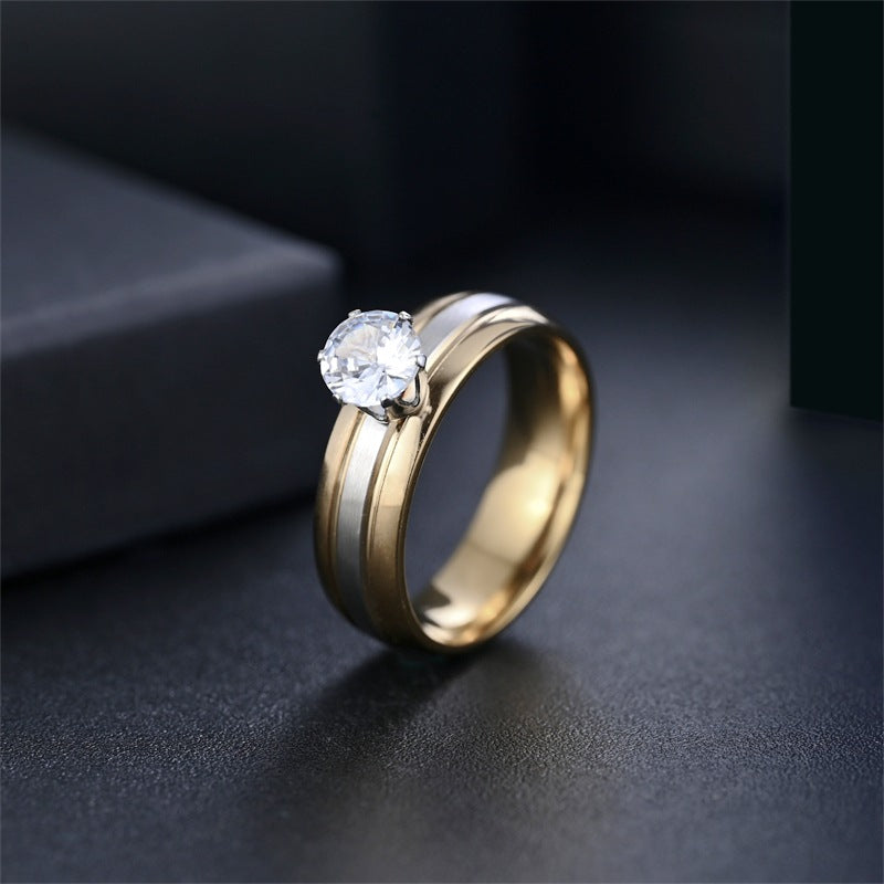 Herren Ring mit elegantem Zirkonia-Besatz und modernem Design Shop Nory