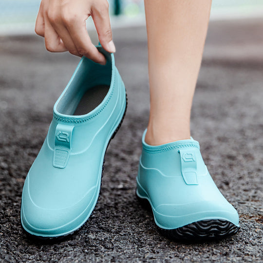 Damen Kurzschaftige wasserdichte Slip‑On Gummistiefelette mit Neoprenkragen und profiliertem Anti‑Rutsch‑Laufsohlen‑Design Shop Nory