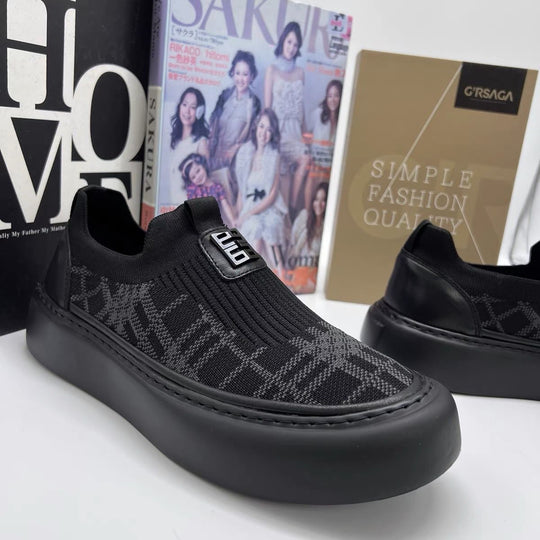 Herren Strick-Slip-on-Sneaker mit elastischem Schaft und dicker Plateau-Sohle Shop Nory