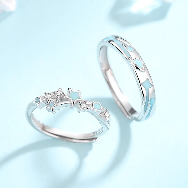 Damen Schmuckring-Set mit funkelndem Stern-Motiv und verspielten Details Shop Nory