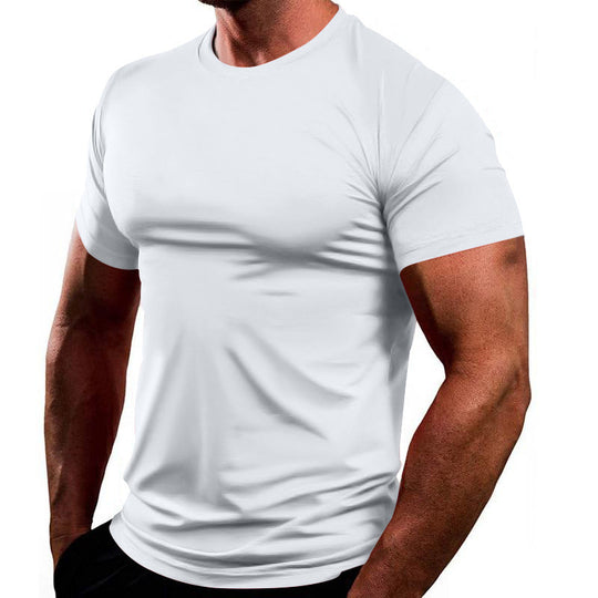 Herren Sportliches Basic T-Shirt aus atmungsaktiver Baumwolle