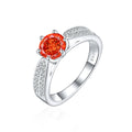 Damen Verlobungsring mit elegantem Tropfenstein und kunstvollem Zirkonia-Besatz Shop Nory