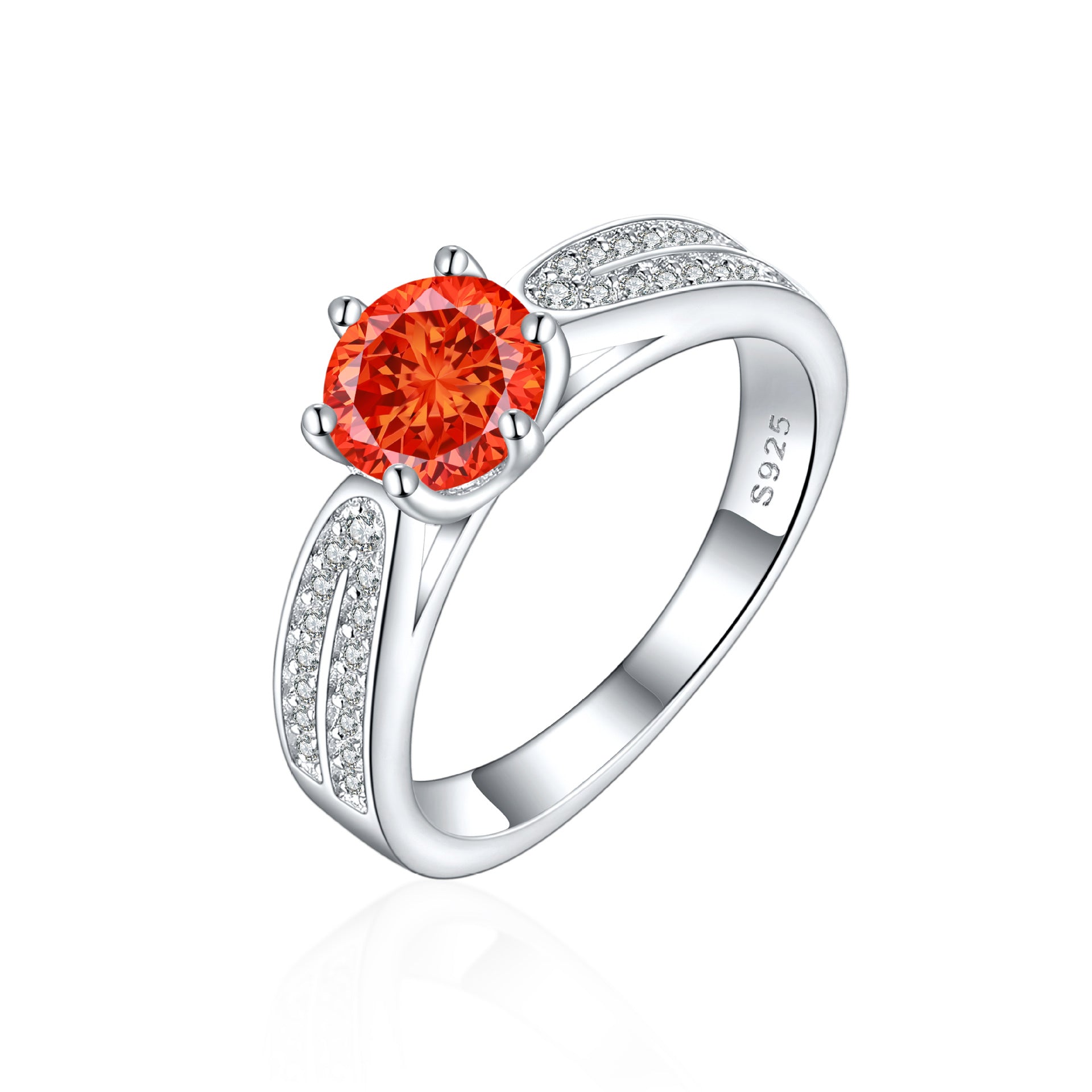 Damen Verlobungsring mit elegantem Tropfenstein und kunstvollem Zirkonia-Besatz Shop Nory