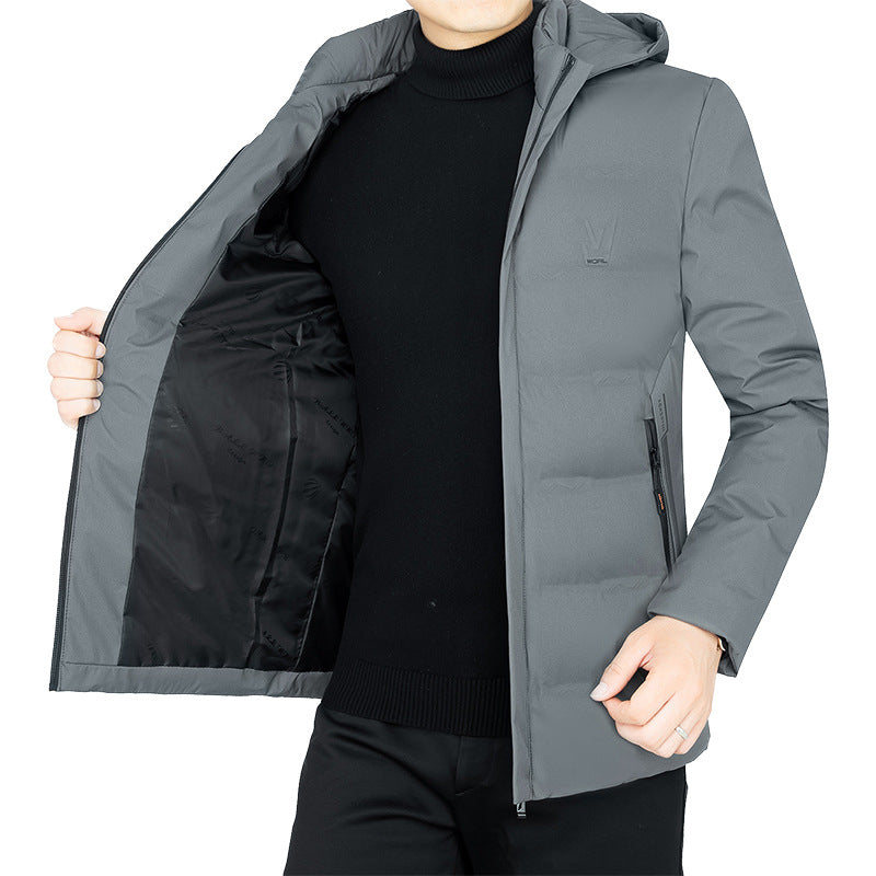 Herren Gepolsterter Reiseparka mit Kapuze und winddichter Performance-Hülle Shop Nory
