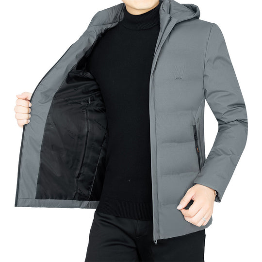 Herren Gepolsterter Reiseparka mit Kapuze und winddichter Performance-Hülle Shop Nory