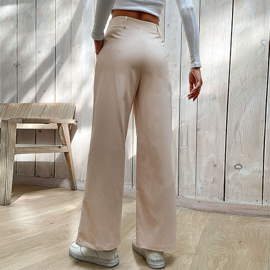Damen Hochtaillierte Wide‑Leghose mit Bügelfalte und subtiler Anzugoptik Shop Nory
