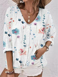 Damen Bluse mit floralem Druck und lässigem Schnitt