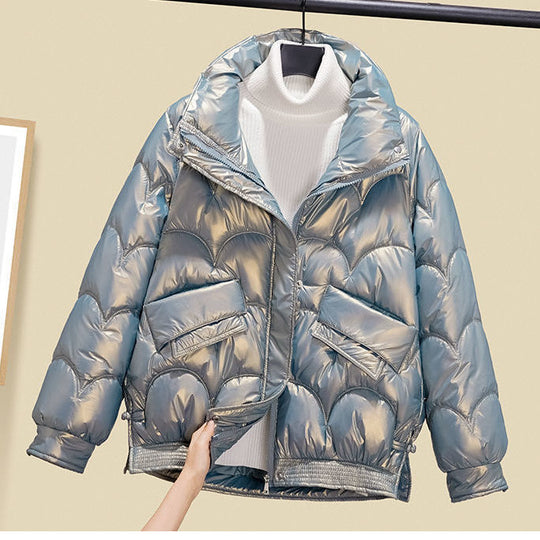 Damen Modische Hochglanz Steppjacke Shop Nory