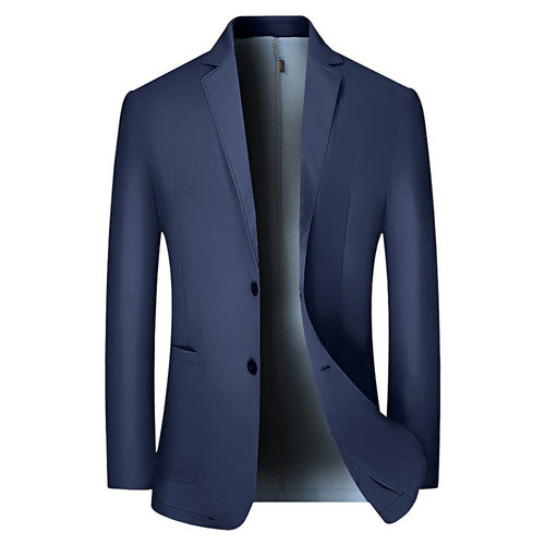 Herren Leichtes halbgefüttertes Baumwoll-Sakko mit Notch-Revers und aufgesetzten Taschen Shop Nory