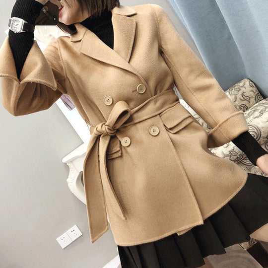 Damen zeitloser, doppelter Blazer mit Gürtel Shop Nory