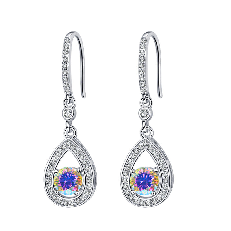 Damen Tropfenohrringe mit funkelnden Zirkoniasteinen und eleganter Fassung Shop Nory