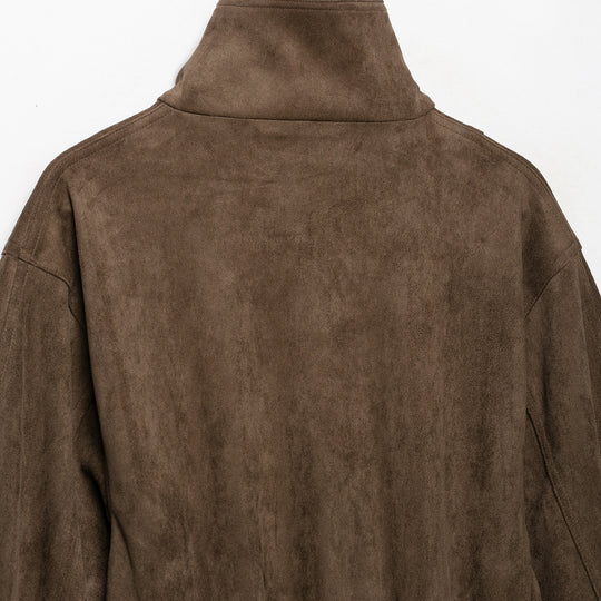 Damen Kurze Velours‑Optik Jacke mit hohem Funnelkragen, Druckknopfleiste und Bindegürtel Shop Nory