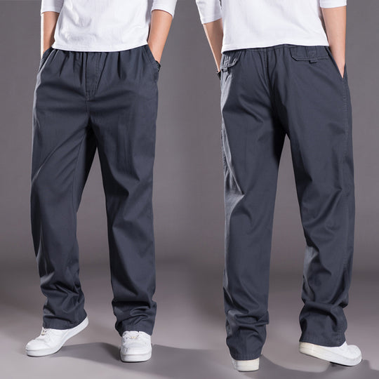 Herren Relaxed-Fit Freizeit-Chinohose mit elastischem Tunnelzug, vorgeformtem Bund und geradem Bein Shop Nory