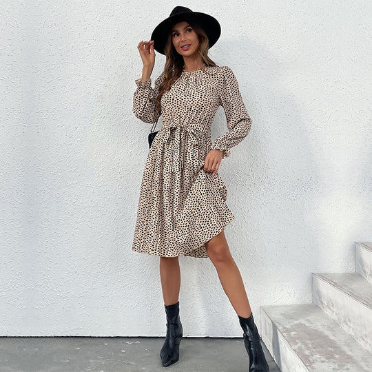 Damen Midikleid mit geraffter Taillenbinde und Plissée-Rock Shop Nory