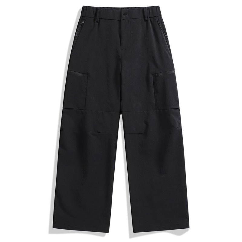 Herren weite Utility-Cargohose mit Reißverschluss‑Taschen und vorgeformten Knien Shop Nory