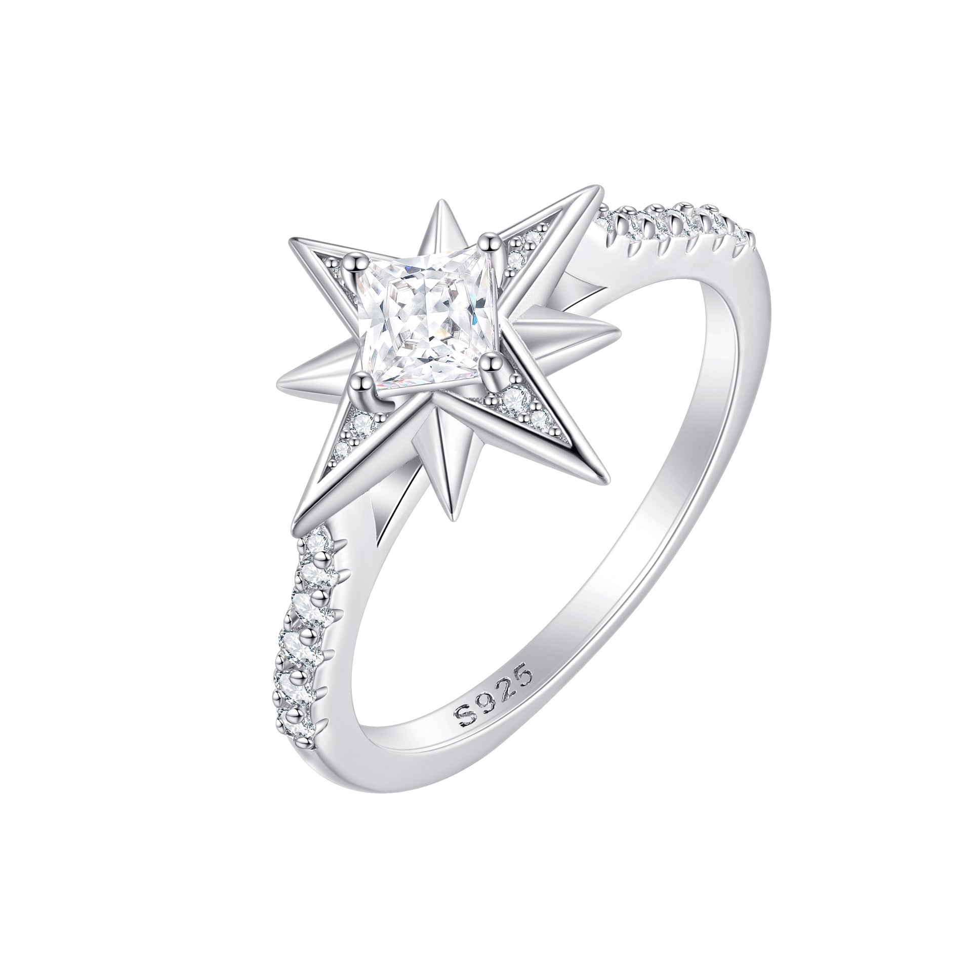 Damenring mit extravagantem Stern-Design und funkelndem Zirkonia-Besatz Shop Nory