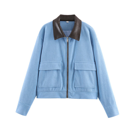 Damen Modische Jacke mit zwei aufgesetzten Taschen