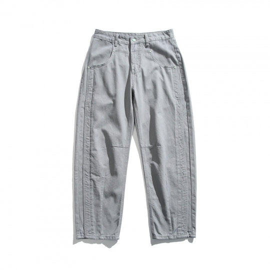 Herren Lässige Relaxed‑Fit Jeanshose mit Ziernähten und Knieabnähern Shop Nory