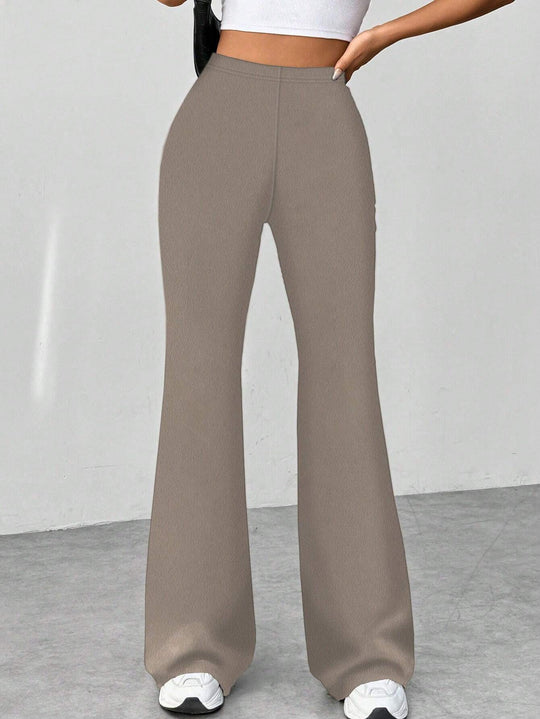 Damen Hochgeschnittene Schlaghose aus Stretch-Feinstrick Shop Nory
