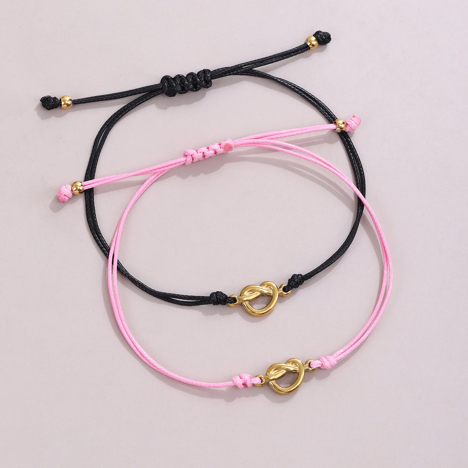 Damenarmband mit verstellbarem Knoten und Herzverschluss Shop Nory
