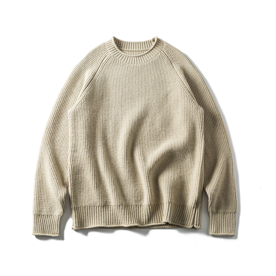 Herren Rippstrickpullover mit Rundhals und Raglanärmeln Shop Nory