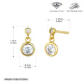Damen Ohrhänger mit schimmerndem Zirkonbesatz aus hochwertigem 925 Sterling Silber Shop Nory