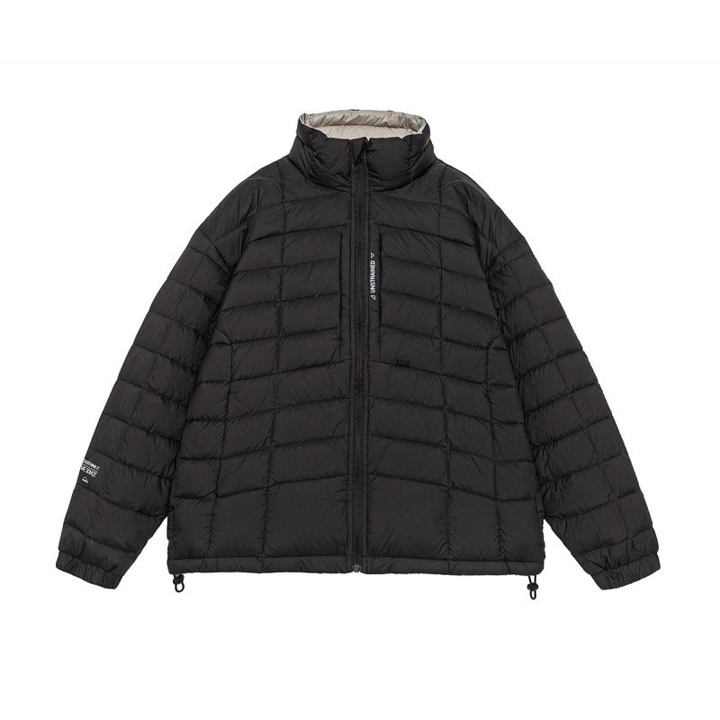 Unisex Kurze Boxy-Isolationsjacke mit leichter Thermowattierung, hohem Stehkragen und Kordelzugsaum Shop Nory