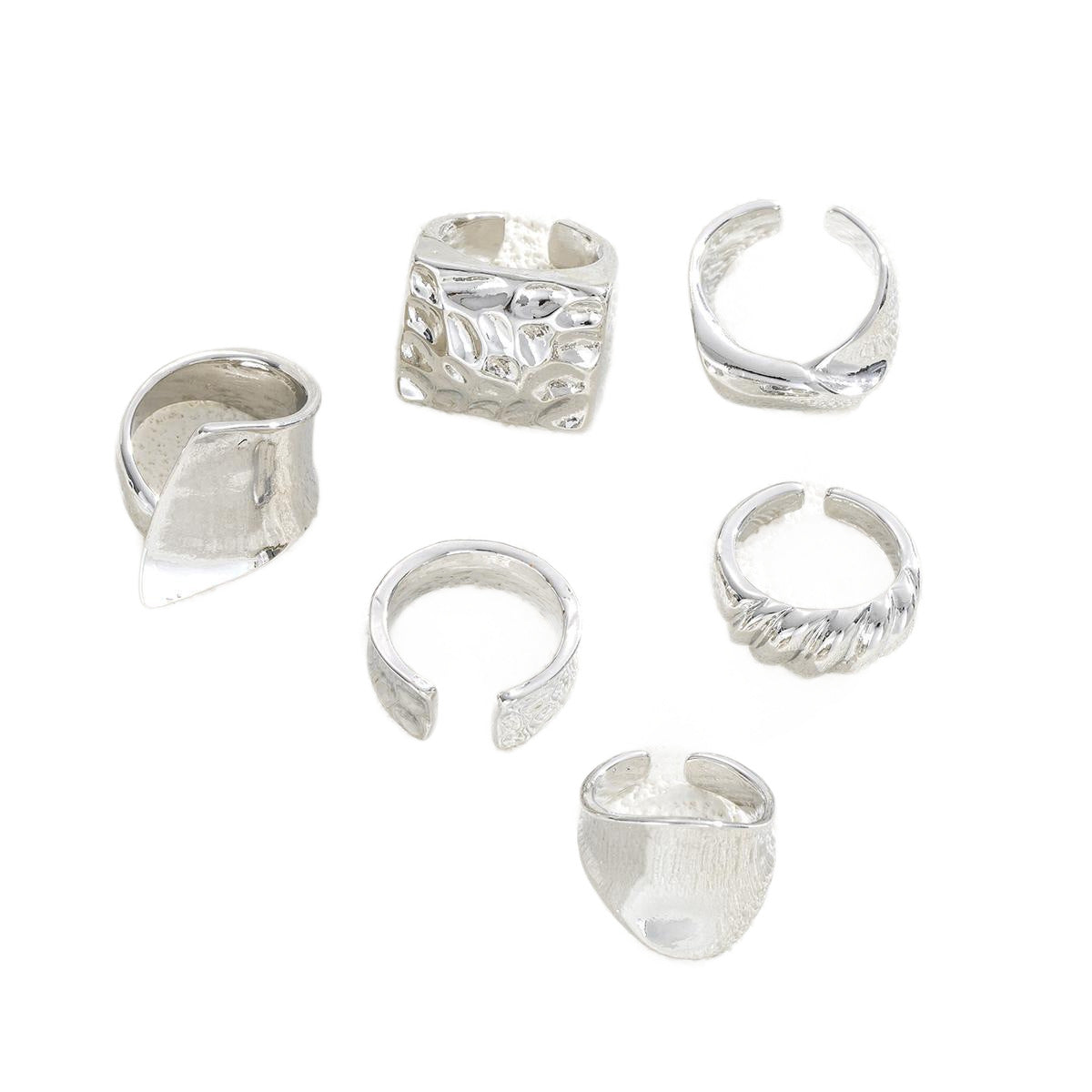 Damen Ring-Set mit einzigartigen texturierten Designs Shop Nory