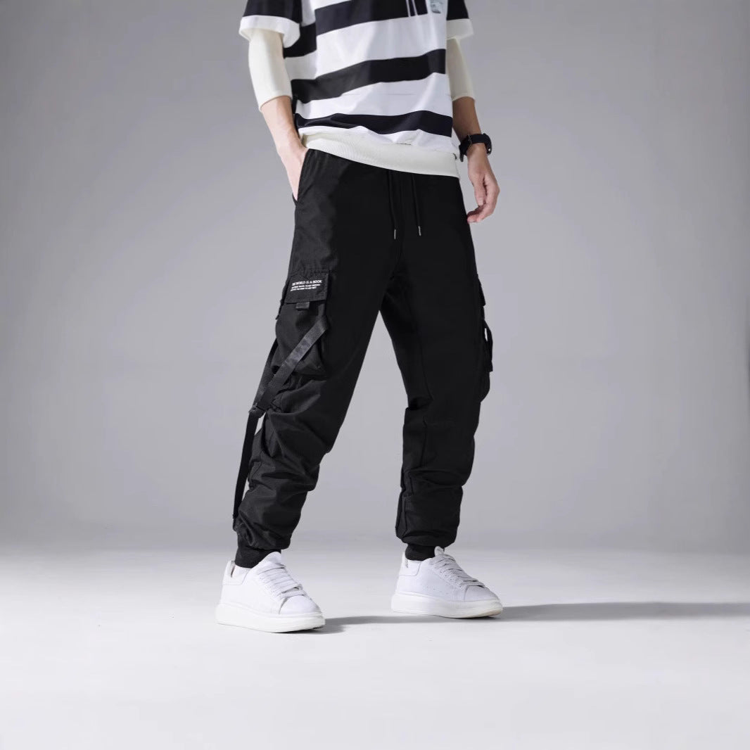 Herren Konisch geschnittene Utility‑Cargohose im Joggerstil mit Multifachtaschen, Kordelzug & elastischem Knöchelabschluss Shop Nory