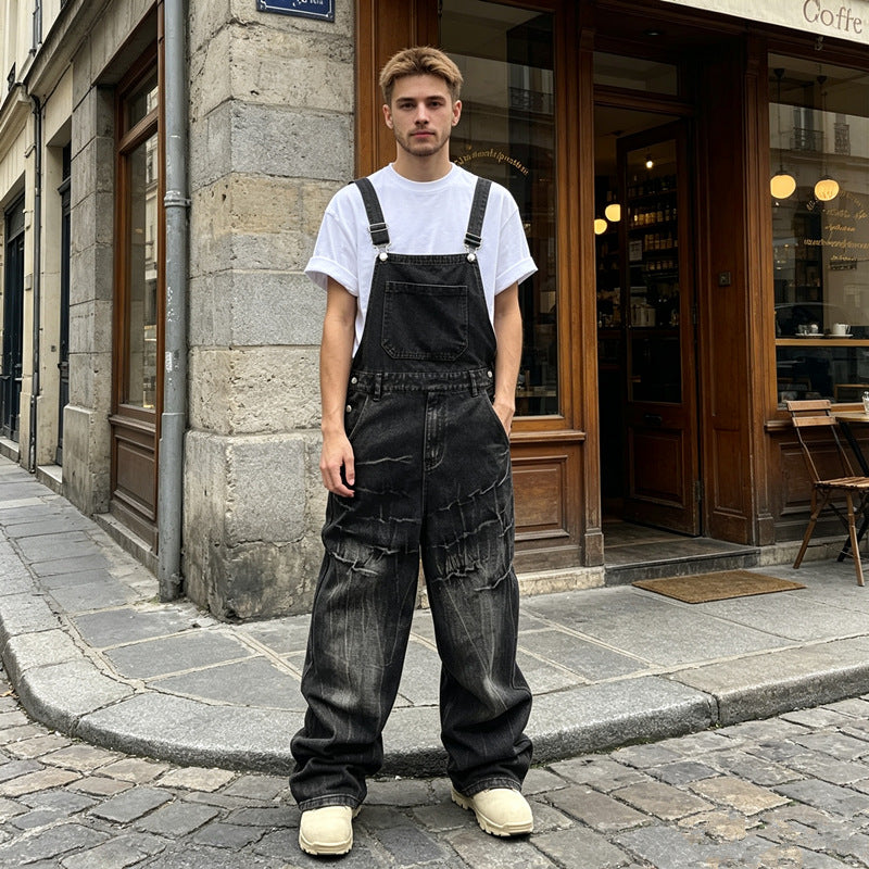 Herren Lässige Denim-Latzhose Shop Nory