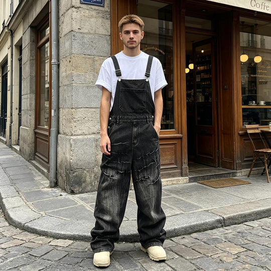 Herren Lässige Denim-Latzhose Shop Nory