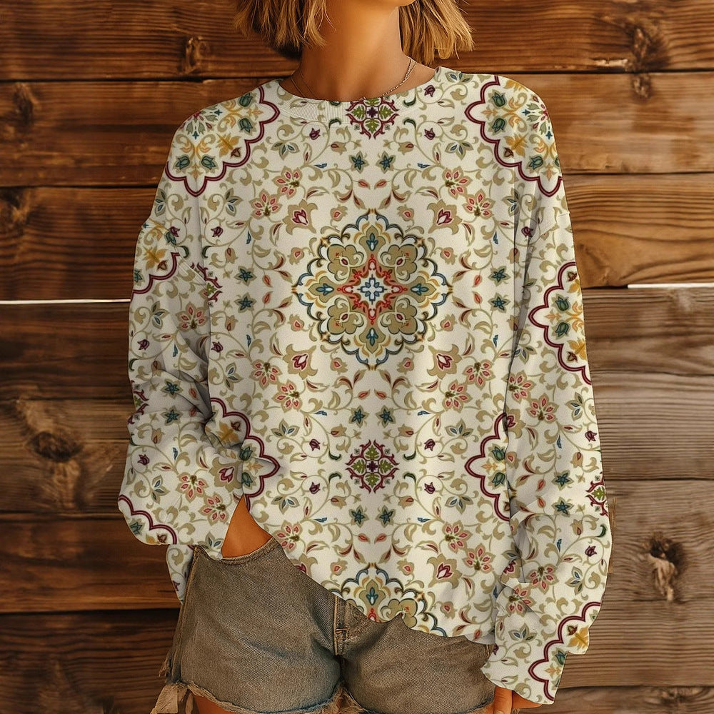 Damen GShop Norylümter Oversize-Sweatshirt-Pullover mit Rundhals und Ballonärmeln Shop Nory