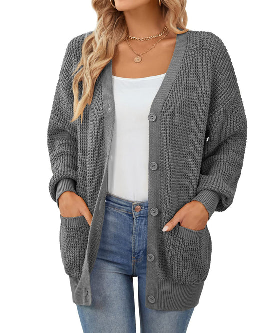 Damen Grobstrick Cardigan