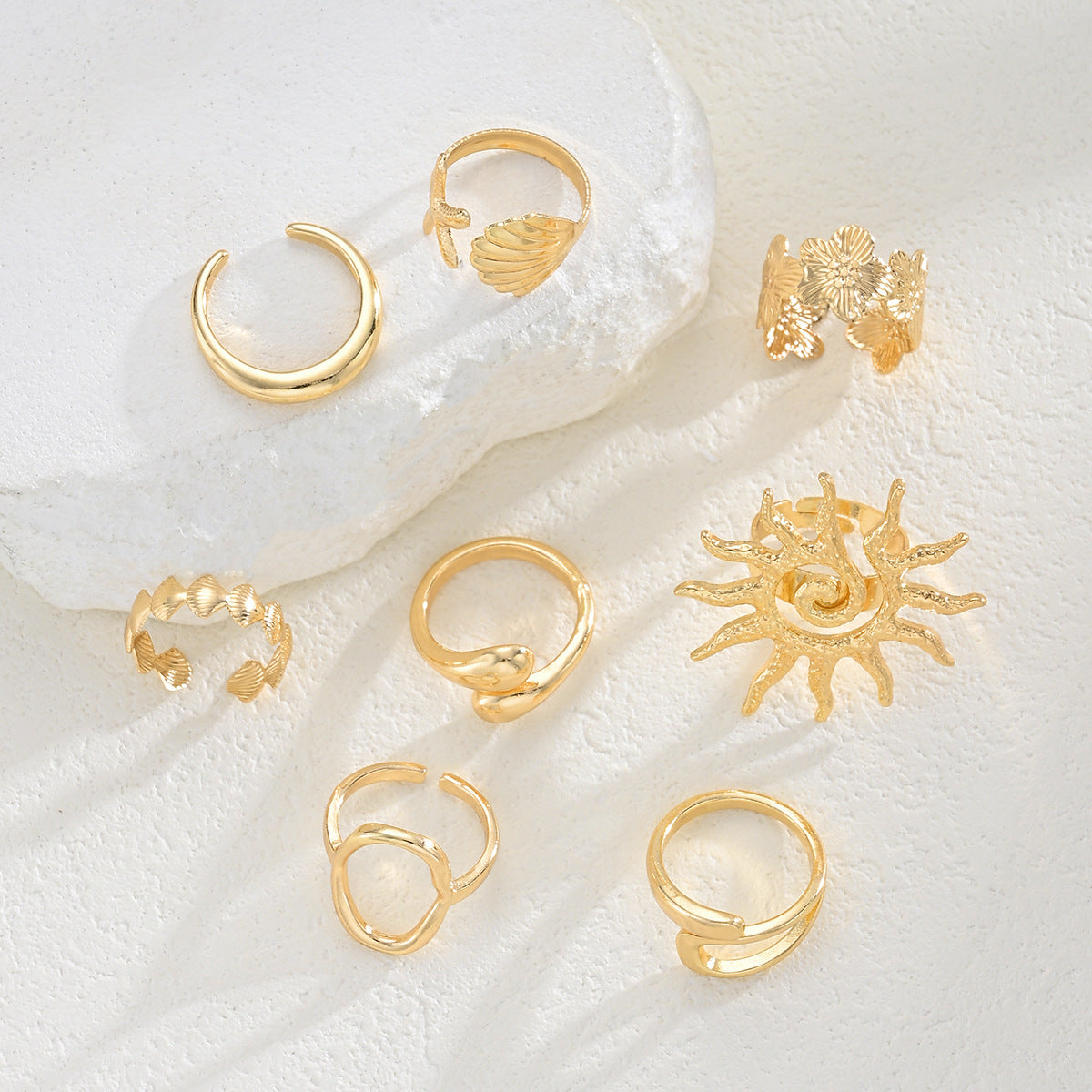 Damen modisches Ring-Set mit maritimem Design Shop Nory
