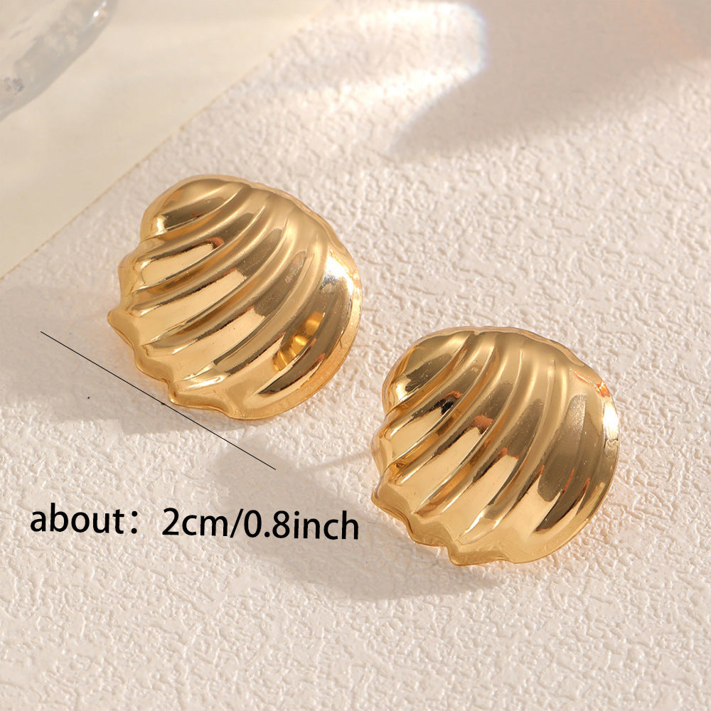 Damen Ohrstecker im eleganten Muscheldesign Shop Nory