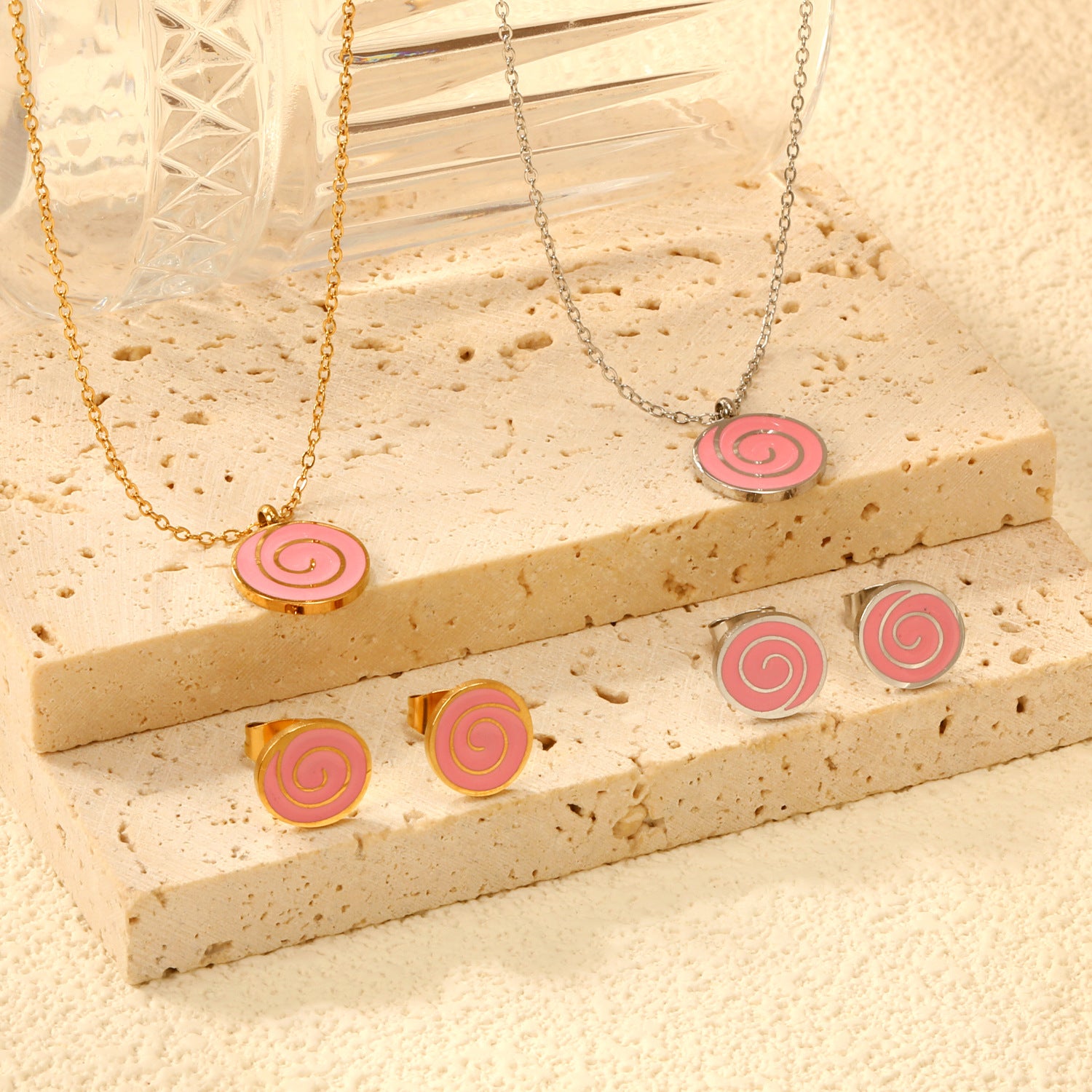 Damen Schmuckset mit Krone und funkelnden Zirkonia Shop Nory