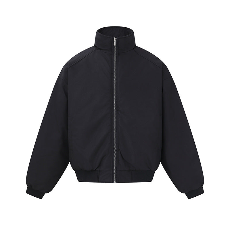 Unisex Boxy-Blousonjacke mit hohem Stehkragen und elastischem Saum Shop Nory