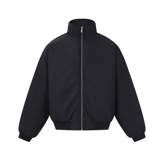 Unisex Boxy-Blousonjacke mit hohem Stehkragen und elastischem Saum Shop Nory