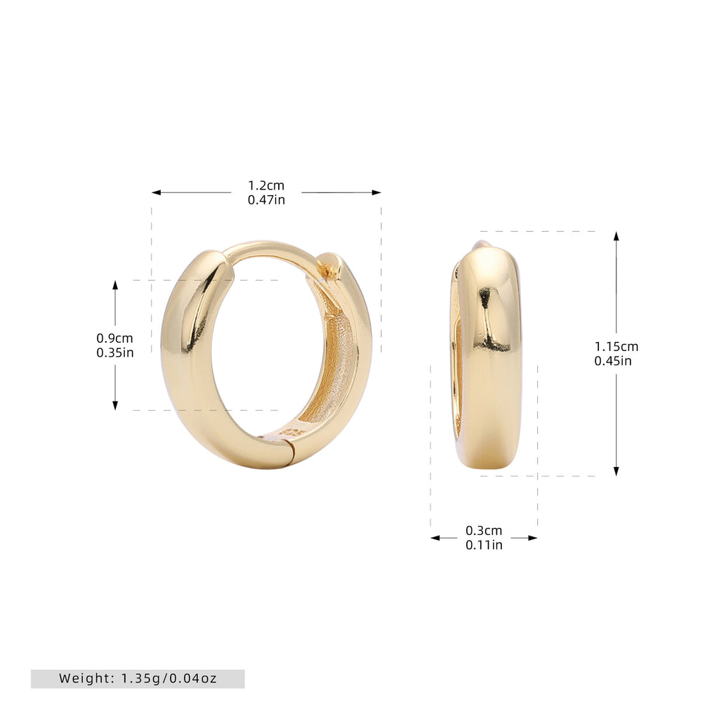 Damen Creolen mit modernem, geschwungenem Design aus hochwertigem 925 Sterling Silber Shop Nory