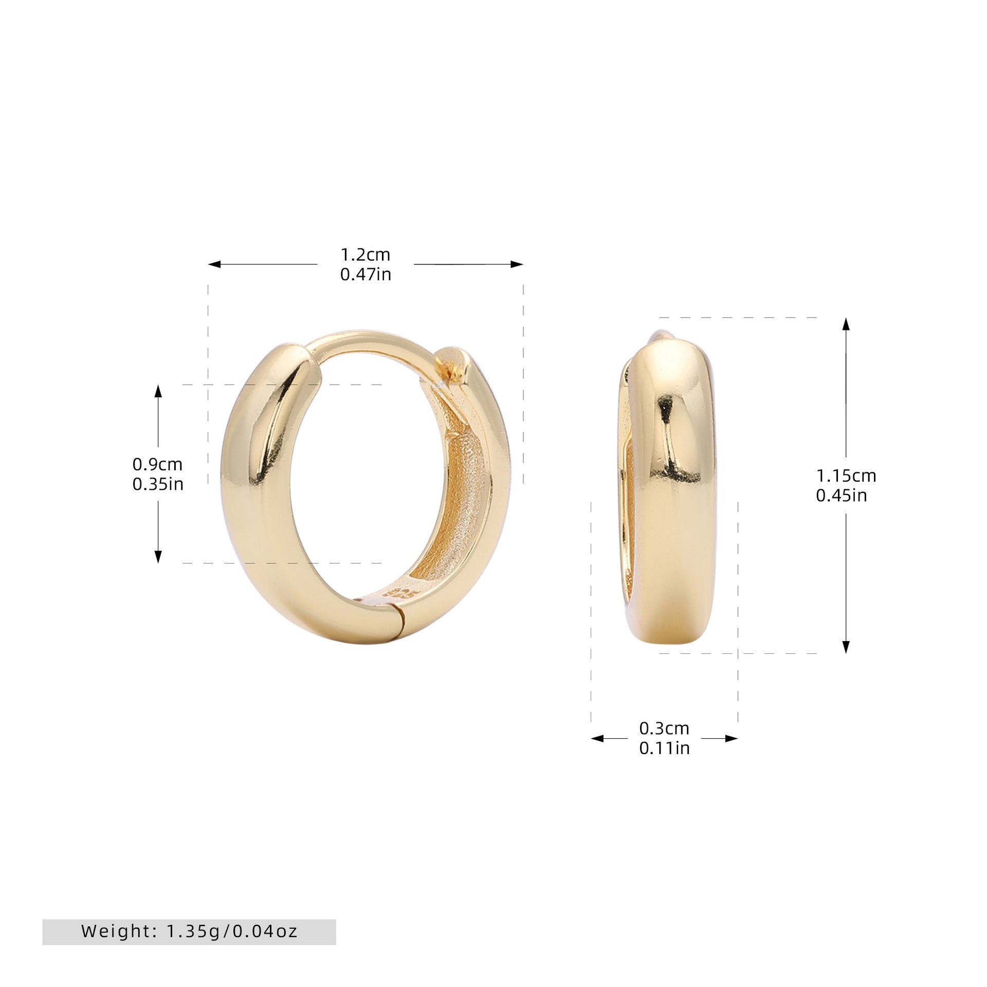 Damen Creolen mit modernem, geschwungenem Design aus hochwertigem 925 Sterling Silber Shop Nory